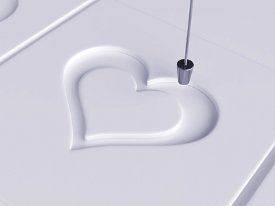❤ 3d 3dsmax animation design heart like liquid loop love paint realflow render vray webshocker