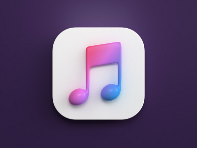 Music 3d 3dsmax bigsur design icon icon design ios macos render skeumorphism vray webshocker