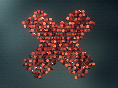 Particles morph [gif] 3d animation cube design morph particles webshocker