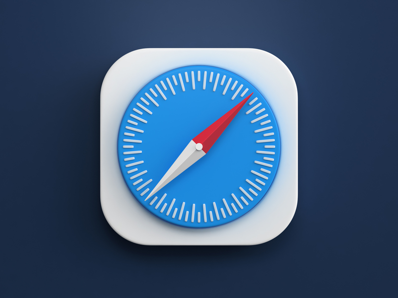 Safari icon 3d 3dsmax big sur browser design icon icon design mac os photoshop render safari vray webshocker