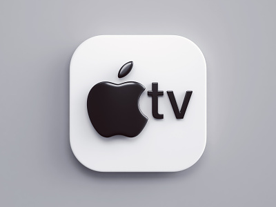 Apple TV 3d 3dsmax apple big sur design icon icon design logo macos render tv vray webshocker