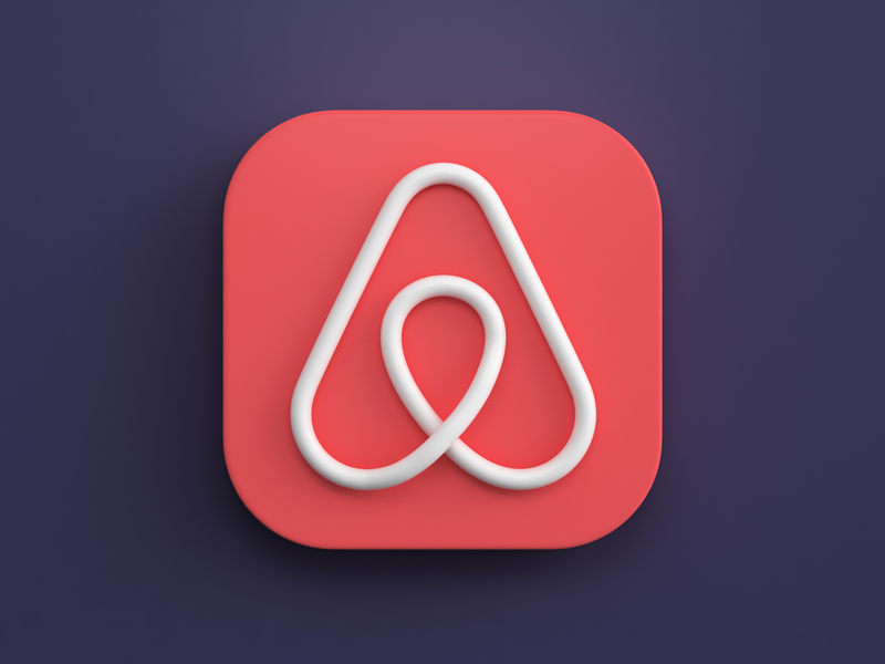 Airbnb 3d icon 3d 3dsmax airbnb apple design icon icondesign ios logo mobile photoshop render vray webshocker