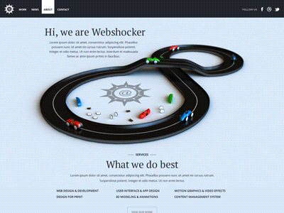 Car Track Animation animation car design development track webshocker website