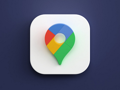 Google maps 3d 3dsmax app big sur design google icon icon design macos maps photoshop render vraz webshocker