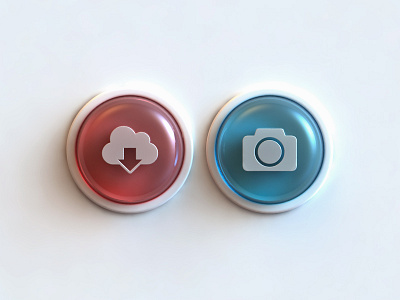 Glass Buttons 3d buttons design glass interface webshocker