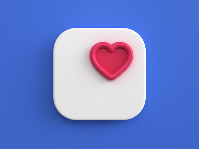 Health icon 3d 3dsmax apple big sur brand design health heart icon ios logo mac os render vray webshocker