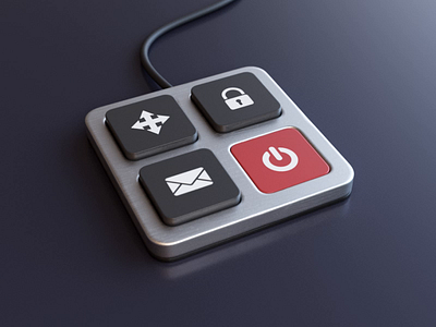 Buttons 3d animation button design icon illustration keyboard render webshocker