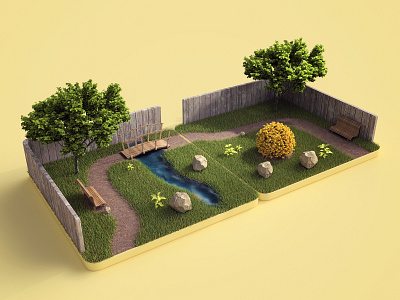 Tiles 3d 3dsmax app c4d design game illustration nature render tiles vray webshocker website