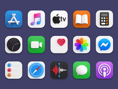 3d iOS icons