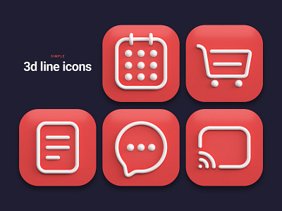 Simple line icons