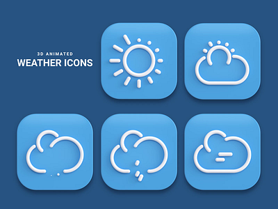 3d animated weather icons 3d animation app bigsur design icon icon design ioc macos mobile weather webshocker