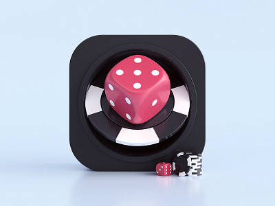 Dice 3d app app design casino design dice gaming icon icon design ios macos webshocker