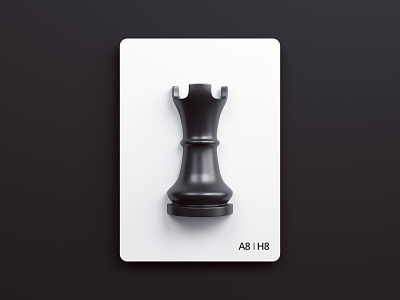 Chess cards - Rook 3d 3dsmax cards chess design render rook vray webshocker