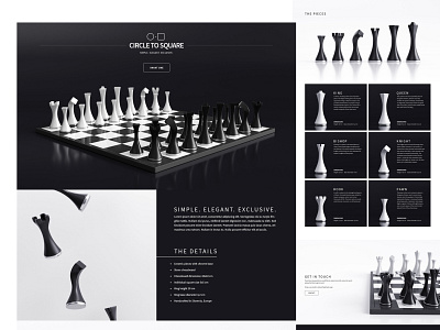 Circle to Square - website 3d brand chess design logo shop store ui ux web design webshocker website