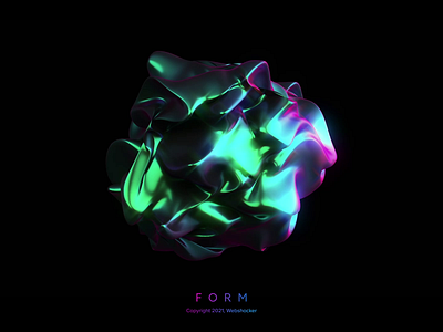 Form 3d 3d art 3dsmax abstract animation design holographic illustration iridescent motion render vray webshocker website