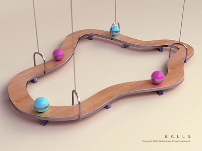 Balls 3d animation balls design illustration loop motion design path render web design webshocker