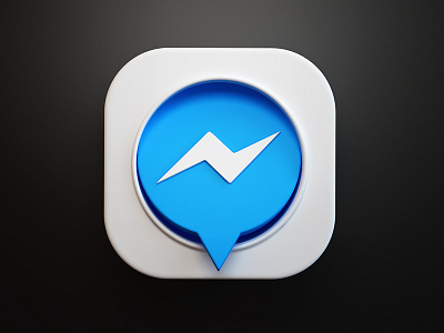 Messenger 3d design facebook icon messenger social webshocker
