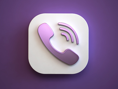 Viber 3d design fun icon ios viber webshocker