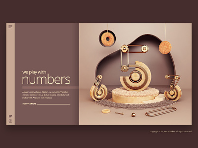 Numbers - website visual 3d branding design illustration landing logo numbers ui ux web design webshocker website