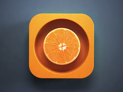Orange 3d app design fruit icon ios orange webshocker