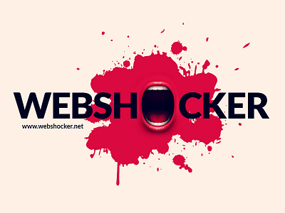 Webshocker - visuals brand design logo mouth red splatter visual webshocker