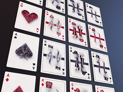 Playing Cards - done 3d ace cards design king personal photoshop playing cards poker queen webshocker