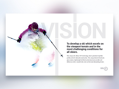 Vision design development web design skiing skis sport visual webshocker website winter