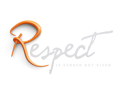 [R]espect 3d design font lettering respect title webshocker