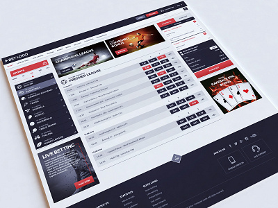 Sport Betting bet betting design development html sport ui ux web design webshocker website