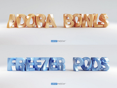 3d Titles 3d design fonts graphic design graphics lettering product render titles webshocker