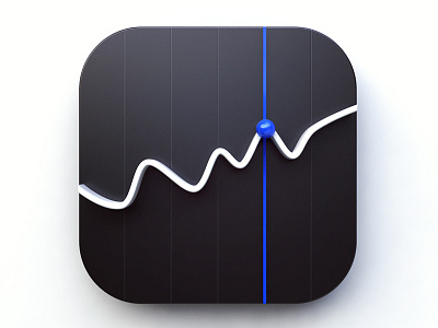 Stocks 3d app apple design icon ios photoshop render stocks webshocker