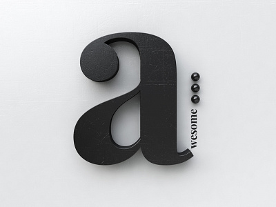 A[wesome] 3d art artprint awesome design lettering title webshocker