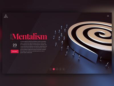 Website - WIP cover design explore landing mentalism visual web design webshocker website