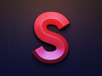 S - twist 3d animation design font letter render s webshocker