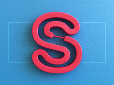 S-path 3d animation design font letter lettering s twist webshocker