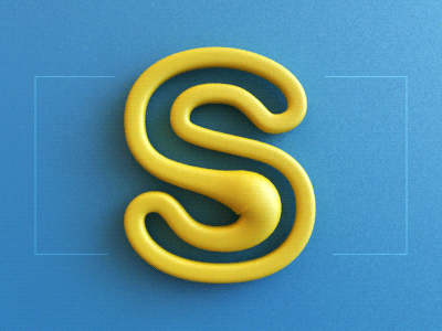 S[omething is inside] 3d animation blob effect font letter lettering motion design path render twist webshocker