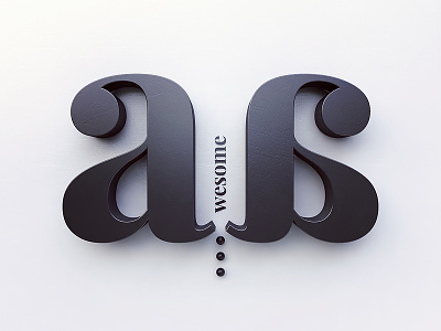 A[wesome] 3d art print awesome design font letter lettering print render title webshocker