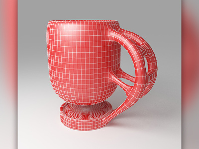 Coffee Cup Wires 3d 3d modeling abstract coffee cup design mug render webshocker wires