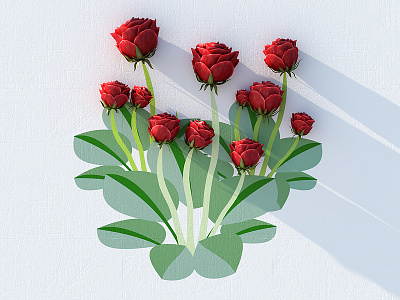 2d/3d 2d 3d design exploration flowers fun raster test vector webshocker