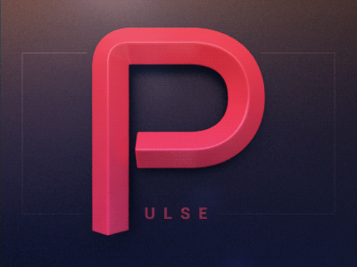 P[ulse] 3d animation font lettering p pulse rotation title twist webshocker