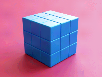 Cube - 02 3d animation cube design motion render twist webshocker