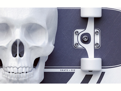 Skate or die 2d 3d art print design poster skate skull wallpaper webshocker