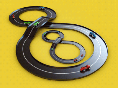 Car tracks 3d animation car track cars design loop toys webshocker