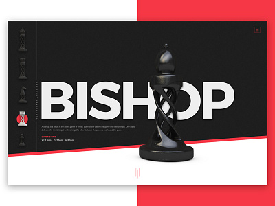Webshocker Chess - Bishop chess chess set design figures product web design webshocker website