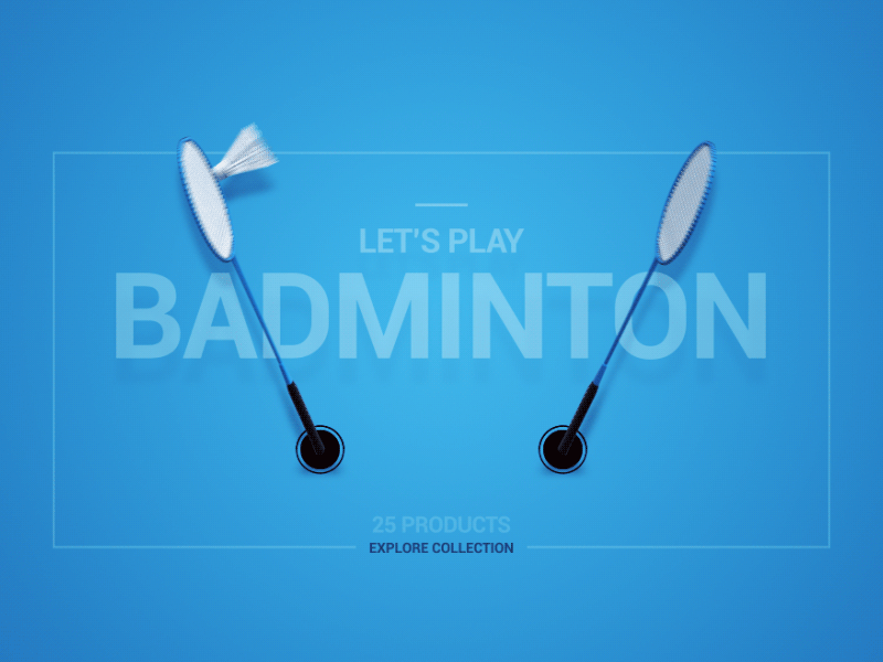 Badminton 3d animation badminton design loop webshocker website