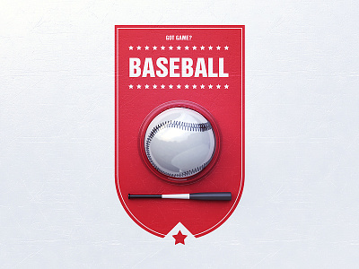 2d3d - Baseball 2d 3d baseball design game icon render sport webshocker