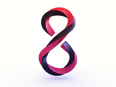 8 8 animation design ion logo loop motion number twist webshocker