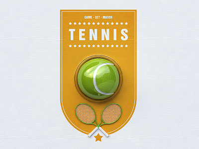 2d3d - Tennis 2d 3d badge design icon sport tennis webshocker