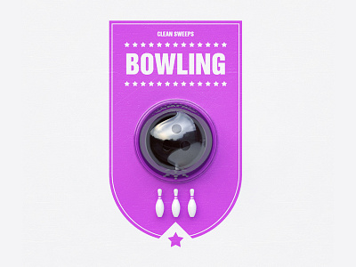 Bowling 2d 3d badge bowling design game icon webshocker