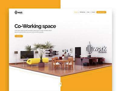 Co Working - WIP 3d co working render room visual web design webshocker website